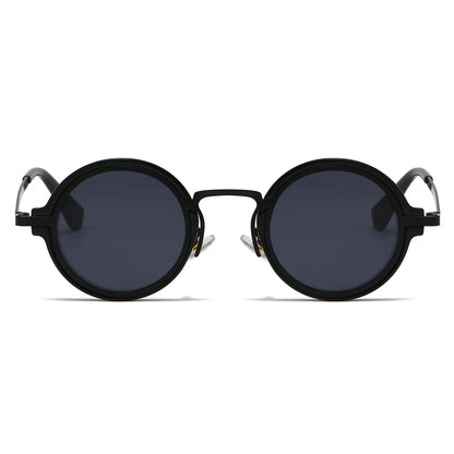 New Retro Small Round Frame Sunglasses for Men's Personalized Steampunk Outdoor Driving Sunglasses Street Photography