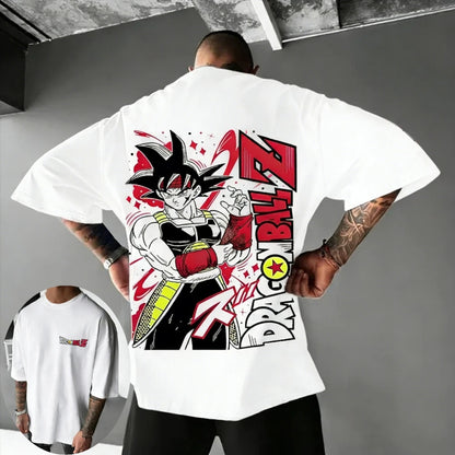 Dragon Ball Super Men's and Women's T-Shirts Bardock Anime Tee Summer Spring Boy's Retro Short Sleeves Parent-child Outfits