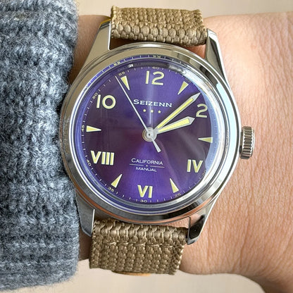 Classic Retro Arrow Pilot Watch Male Mens WWII 12 Mechanical Satch Manual Hand Wind Luminous Stain Steel Merkur 38mm Case