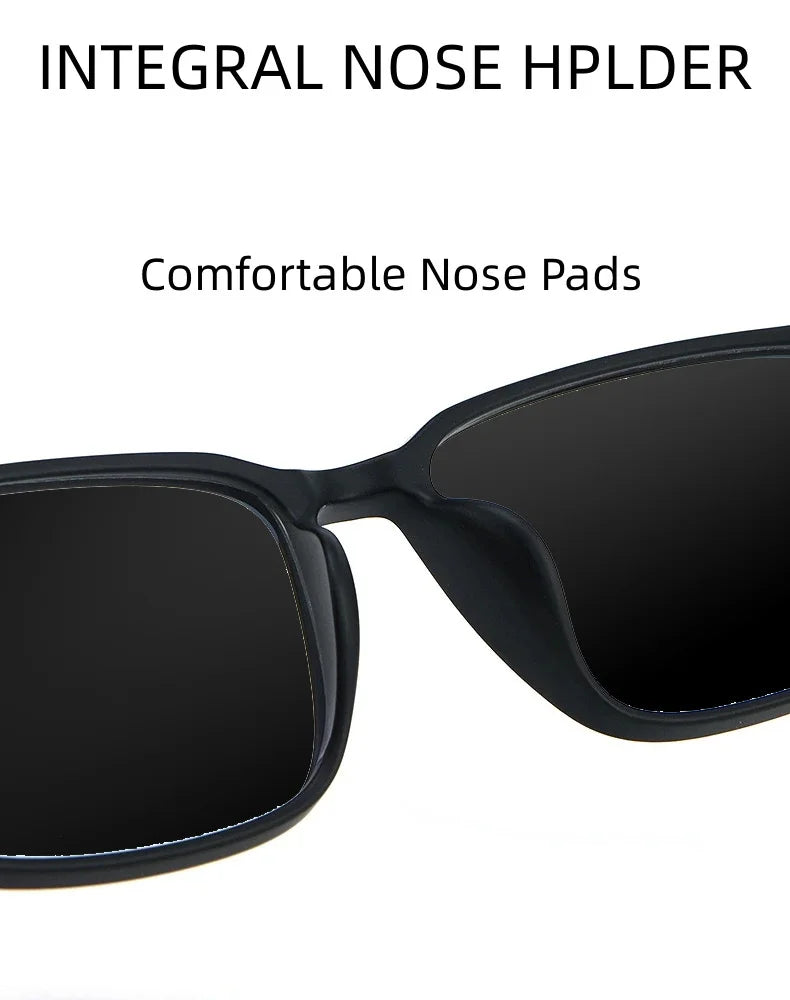 LOERHUNAR High Quality Square Frame TR90 Pure Titanium Myopia Sunglasses for Men Woman UV400 Sunshade Driving Fishing Sunglasses