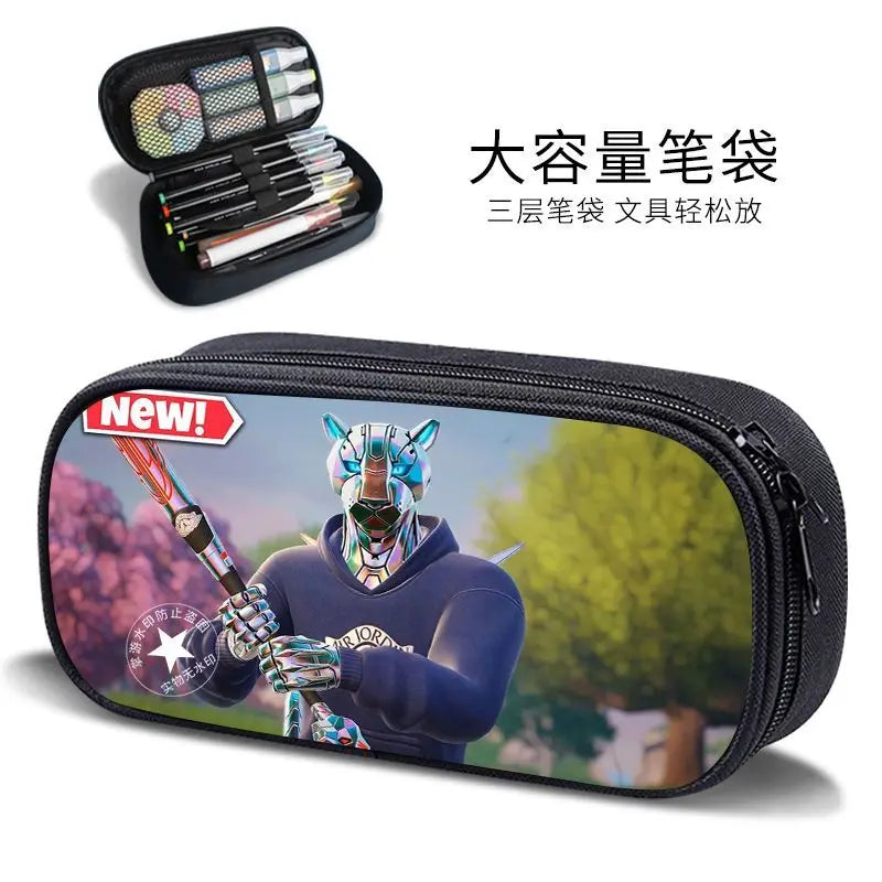 Fortnite new style elementary school student personalized pencil case game peripheral cartoon large capacity stationery bag gift