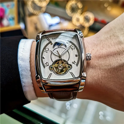 [Luxe mechanisch tourbillonhorloge] Lichtgewicht luxe mechanisch tourbillonhorloge voor heren – Volledig automatisch topmodel in trendy ‘skelet’-stijl, ideaal voor een zakelijke outfit of
