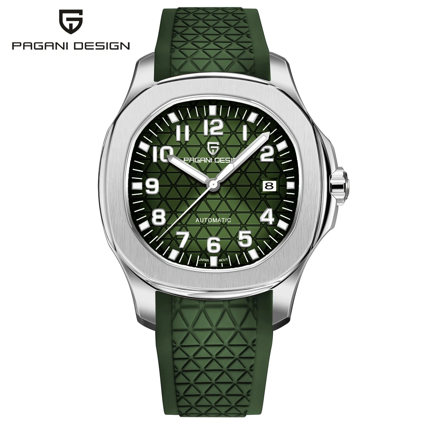 PAGANI DESIGN 2026 New Men's Watches Rose Gold Top Luxury  Automatic Watch For Men Barrel dial Steel Mechanical Wristwatch Men