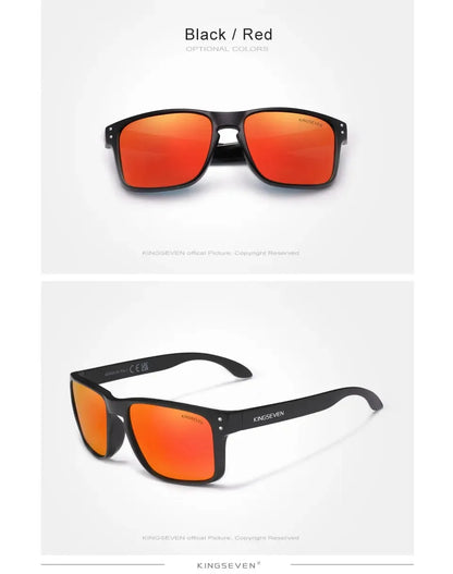 KINGSEVEN Rectangle Retro TR90 Polarized Sunglasses Women Men Cycling UV400 Climbing Glasses Anti-glare Outdoor Sports Eyewear