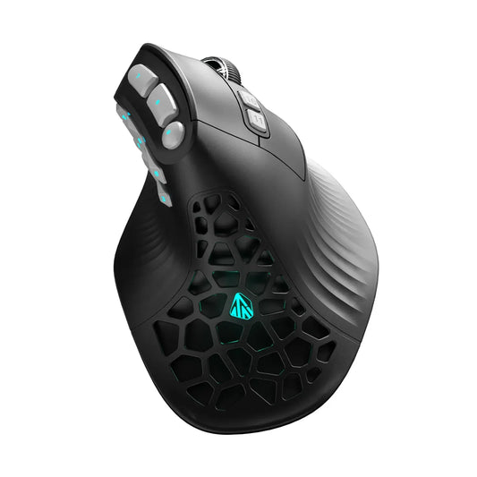 Mouse verticale SOLAKAKA E9 Pro MMO con sensore PAW3395, batteria da 1000mAh, impugnatura verticale a 45°, mouse ergonomico, mouse gaming 8k