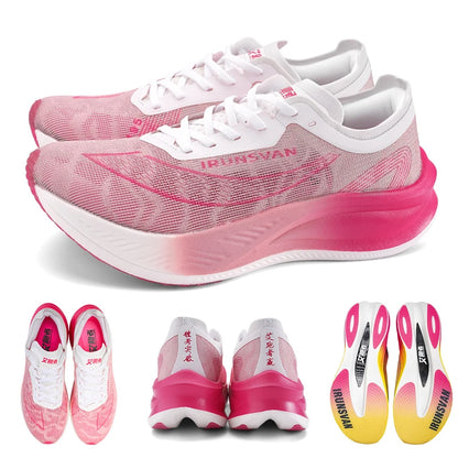 IRUNSVAN Scarpe da running professionali per maratona con piastra in carbonio e nylon, leggere e ammortizzate, sneakers outdoor da allenamento per uomo e donna