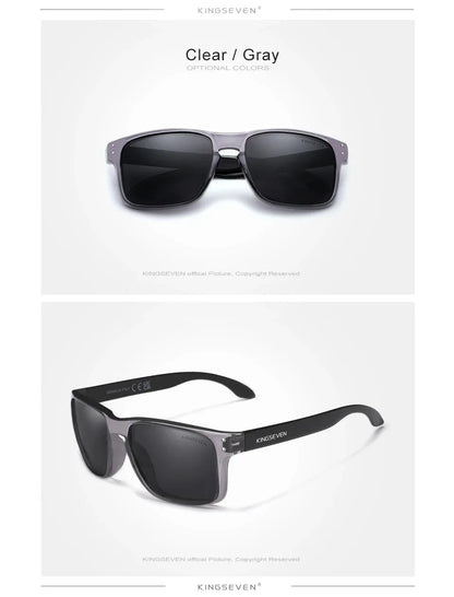KINGSEVEN Rectangle Retro TR90 Polarized Sunglasses Women Men Cycling UV400 Climbing Glasses Anti-glare Outdoor Sports Eyewear