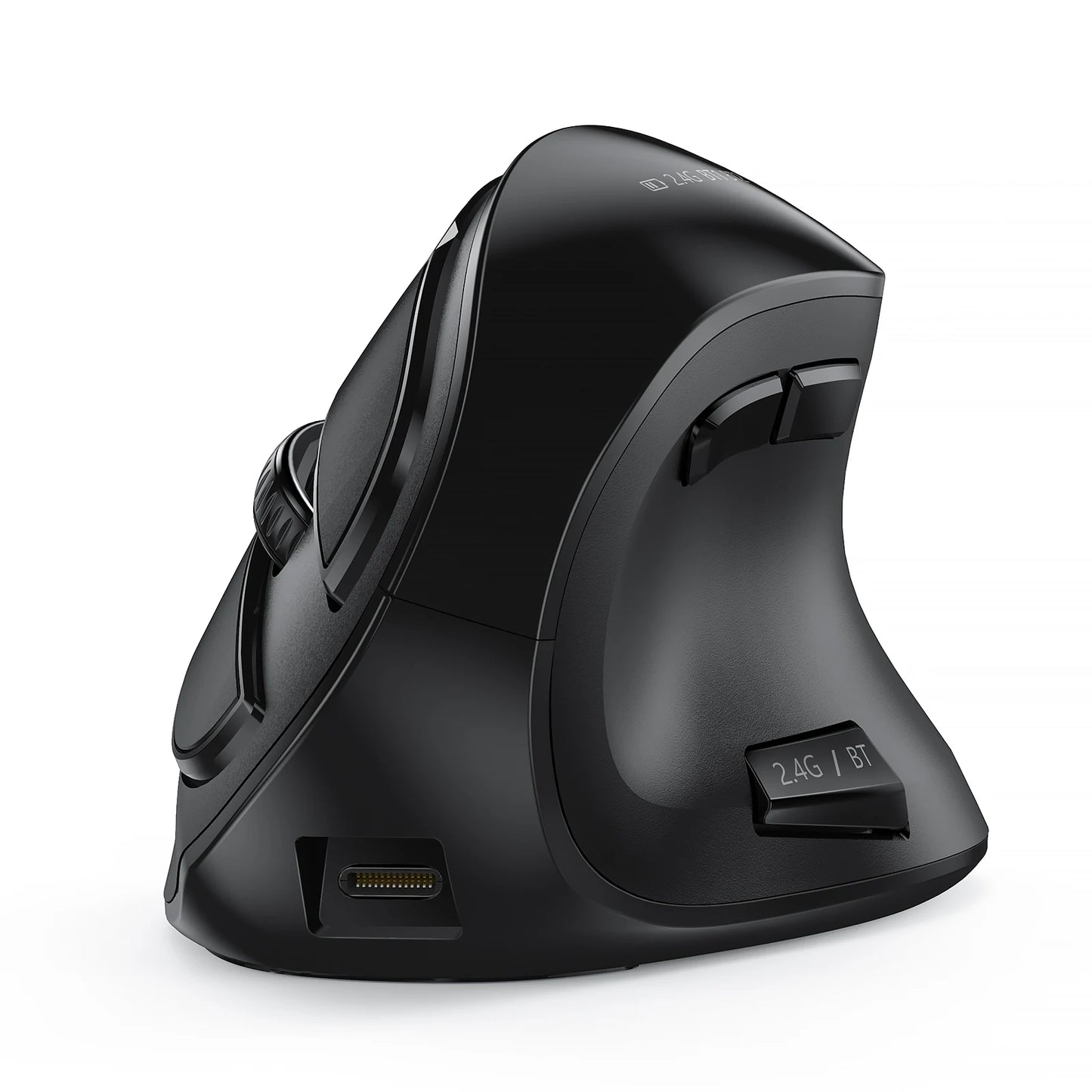 Seenda Vertical Wireless Mouse Bluetooth 5.0 Rechargeable Ergonomic Mouse for PC, Laptop, Mac, iPad & Tablet, 2.4G USB Multi-Device Wireless Mouse