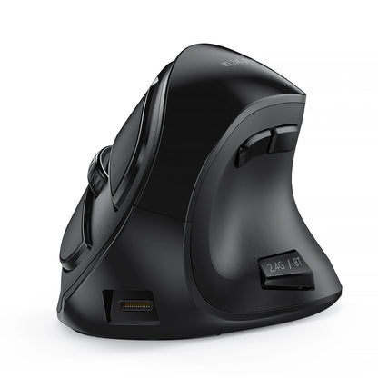 Seenda Vertical Wireless Mouse Bluetooth 5.0 Rechargeable Ergonomic Mouse for PC, Laptop, Mac, iPad & Tablet, 2.4G USB Multi-Device Wireless Mouse