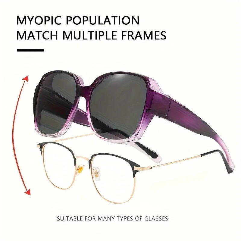 Fit Over Myopia Glasses Cover Sunglasse Outdoor Driving Anti-Glare Polarized Sun Glasses Sports Accessories Cycling Eyeglass