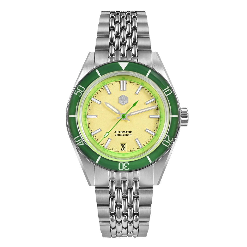 San Martin 39.5mm Summer Dive Watch Fashion Fun Fruit Series Men Sports Watches NH35 Automatic Mechanical 20 ATM SN0116 Reloj