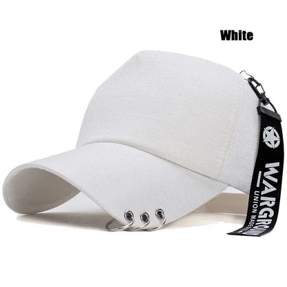 Classic Brim Design Metal Personalized Baseball Cap, Lightweight and Breathable Style! Four Colors To Choose From