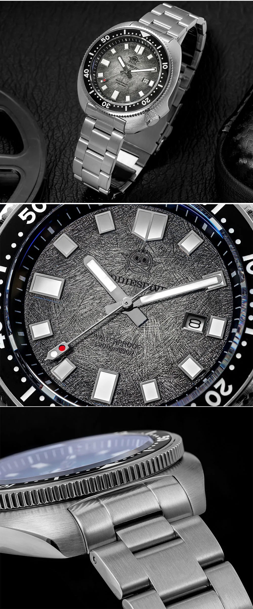 ADDIESDIVE Men's Luxury Watch 20Bar Waterproof  Display AD2511 Sapphire Glass Reloj Hombre BGW9 Super Luminous Quartz Watches