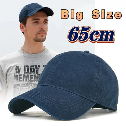 Egyszínű, nagy méretű, 63 cm-es, puha pamut baseball sapka férfiaknak; klasszikus plusz snapback sapka nőknek; golfos napellenző sapka 59–62 cm