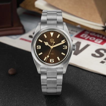 Watchdives WD1016 V3 37mm Watch VH31 Sweep Movement Stainless Steel Watches Luxury Sapphire 100m Waterproof Men Watch Box Gift