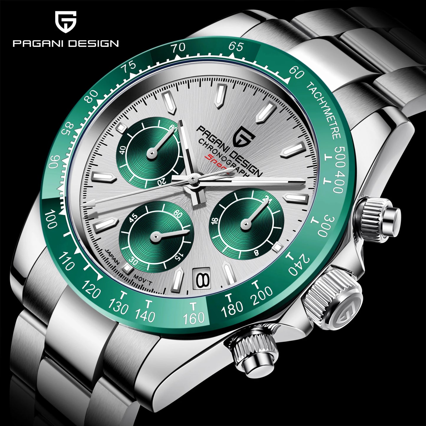 2025 PAGANI DESIGN  New PD1644 Meteorite Dial Fashion Men Quartz Wristwatches 100M Sapphire Glass Chronograph relogio masculin