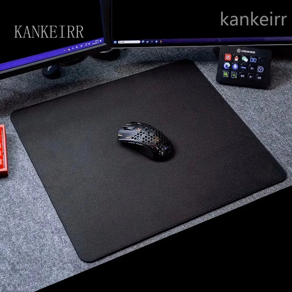 Tappetino mouse Black Speed a tinta unita, altamente elastico, con base antiscivolo, tappetino gaming premium per e-sport, superficie ultrafine, deskmat