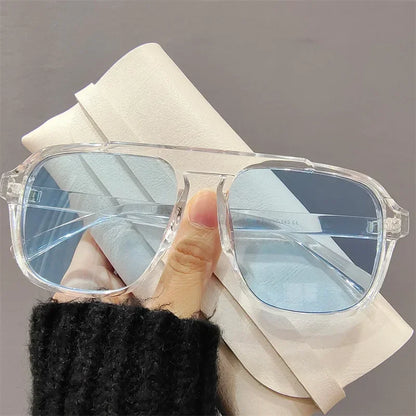 Fashion Female Sun Shades Eyewear Men Women Fashion Double Beam Sunglasses Vintage Outdoor Travel Driving UV400 Goggles