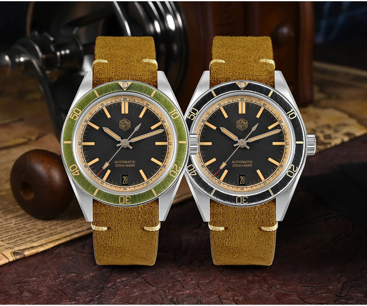 San Martin 39.5mm Summer Dive Watch Fashion Fun Fruit Series Men Sports Watches NH35 Automatic Mechanical 20 ATM SN0116 Reloj