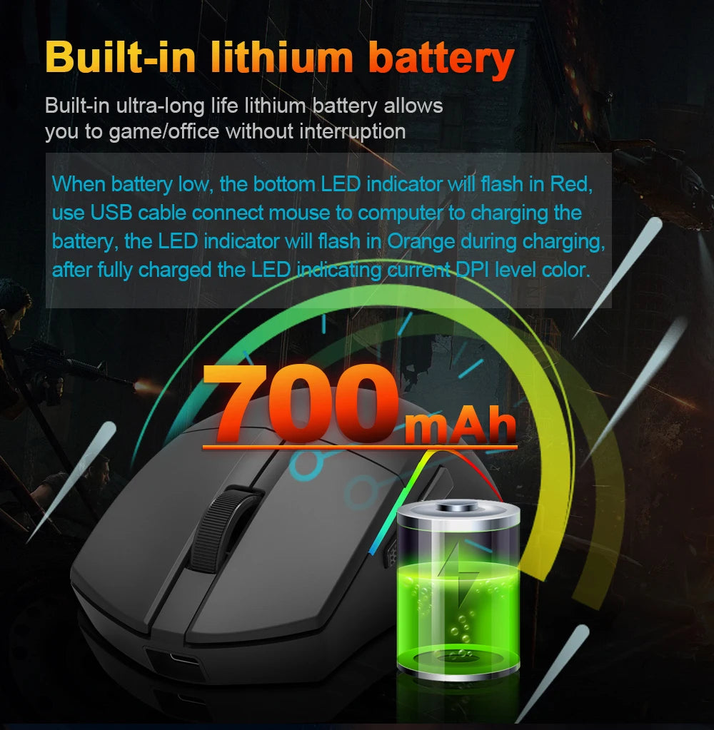 Mouse gaming REDRAGON DEICIDE M816 PRO RGB USB con supporto Bluetooth 2.4G wireless, 26000 DPI, 6 pulsanti per gamer, mouse cablato per computer