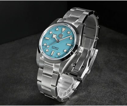 San Martin Men Luxury Watch 36mm BB36 Snowflake Hands Explore Series Sports Watches PT5000 Automatic Mechanical 10Bar BGW-9 Lume