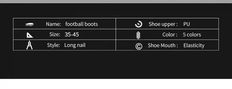New Men Football Boots Soccer Cleats FG Non-Slip Training Shoes Soccer Shoes Long Spikes Match Ultralight Outdoor Drop Shipping