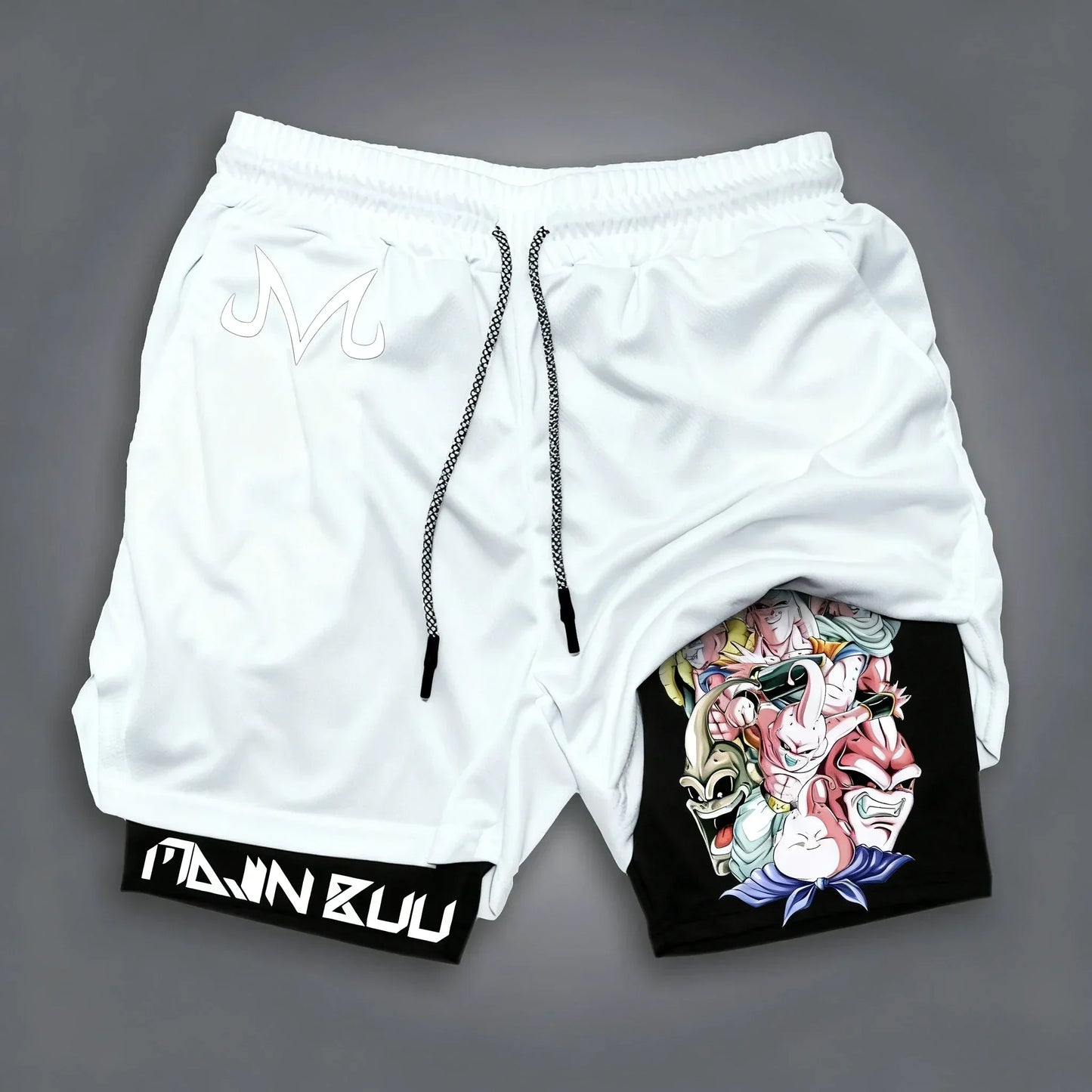 2025 Dragon Ball Majin Buu Anime Men Shorts Streetwear Summer Workout Pants Sportswear Fitness Double-layer Quick Dry Beach Pant