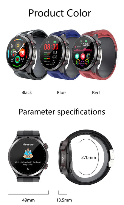2026New Blood Pressure Air Pump Airbag Accurate Measure Smart Watch Men Micro Physical Examination Health ECG Smartwatch NFC BOX