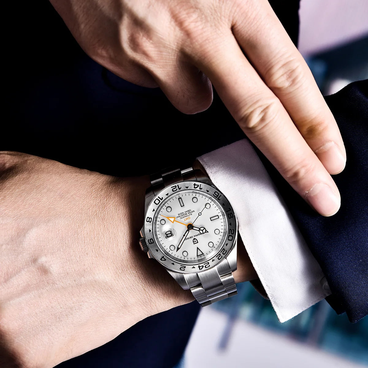 Pagani Design 2026 Nuovo orologio subacqueo da uomo 42mm in zaffiro, automatico meccanico GMT, impermeabile 100m PD1682