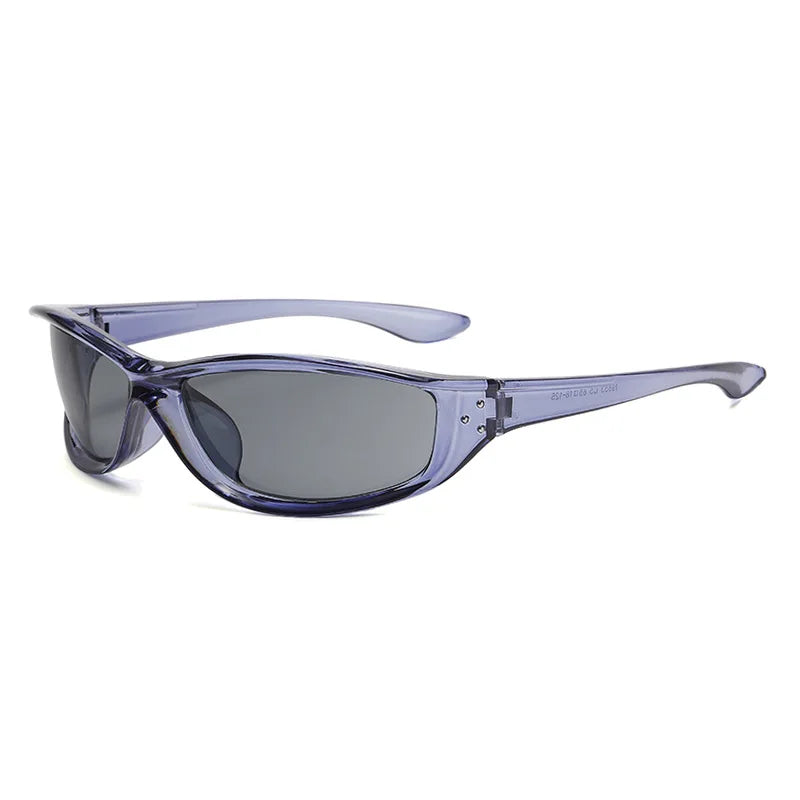 Rivets Y2K Sports Punk Sunglasses Women Designer Rectangle Goggle Men Luxury Sun Glasses UV400 Driving Cycling Fashion Eyewear