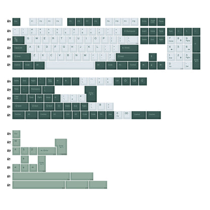 KBDiy 174 Teclas/Conjunto PBT GMK Apollo Keycap Double Shot Minimalista ISO Perfil Cherry para Teclado Mecânico Gaming Keycaps para MX