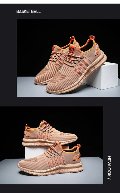 Fashion Sneakers Lightweight Men Casual Shoes Breathable Male Footwear Lace Up Walking Shoe Mens Casual Summer Shoes