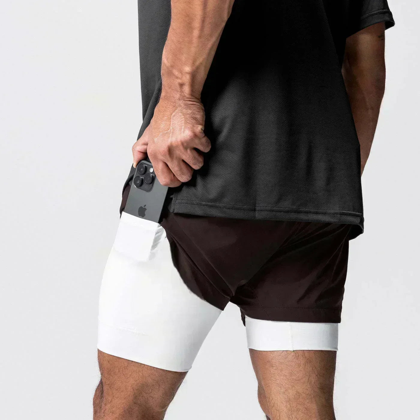 Anime Demon Slayer Gym Shorts Man Quick Dry Pants Double-layer 2 in 1 Shorts Y2k Sportswear Summer 2026 Breathable Streetwear