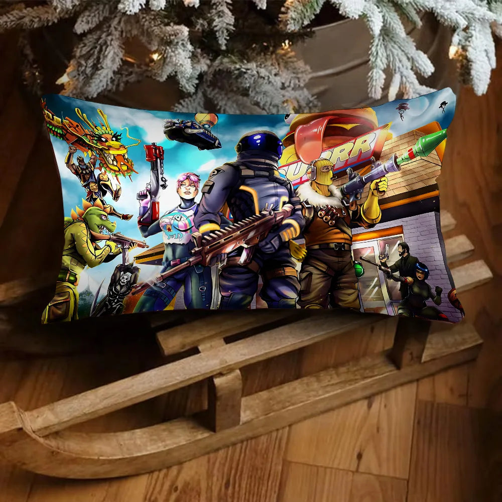 Game Fortnites Luxury Double-sided Printing Rectangle Pillow Case Bedside Pillowcase Sofa Cushion Cover Room Home Decoration