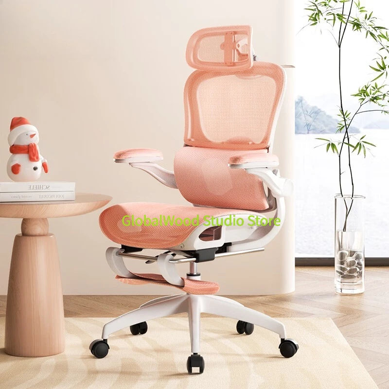 Massage Ergonomic Rattan Chair Folding Chaises De Bureau Sihoo Leather Office Chair With Chairs for Living Room Weightless Desk