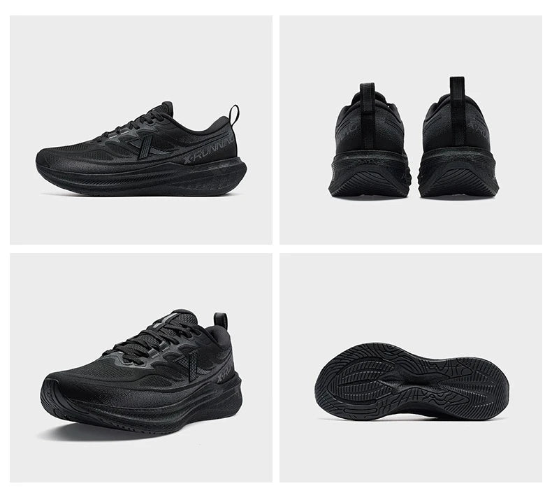 Xtep Running Shoes For Men 2025 Winter Trendy Shock Absorption Cushioning Non-Slip Comfortable Lace Up Sneakers 875419110045