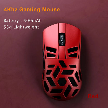 DAREU Al-mg Tri-mode 8Khz PBT trådløs gamingmus med hurtigopladning, PAW3950, 30000 DPI, letvægtsdesign til PC-gamere