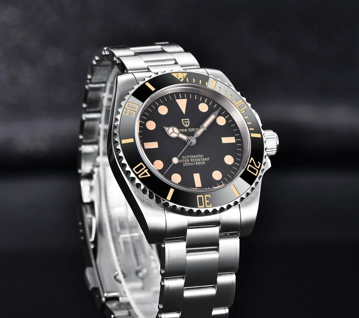 PAGANI DESIGN PD-1694 Men's 40MM Automatic Mechanical Watch Japan NH35 Movt Sapphire Glass Stainless Steel Waterproof Wristwatch