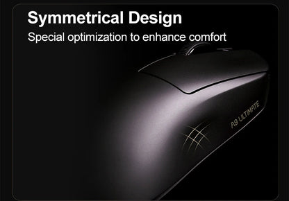 „ATK Dragonfly A9 Ultimate“ belaidė žaidimų pelė, „PAW3950 Ultra 8 kHz“ ergonomiška lengva žaidimų pelė, skirta FPS, e. sportui ir „CSGO“