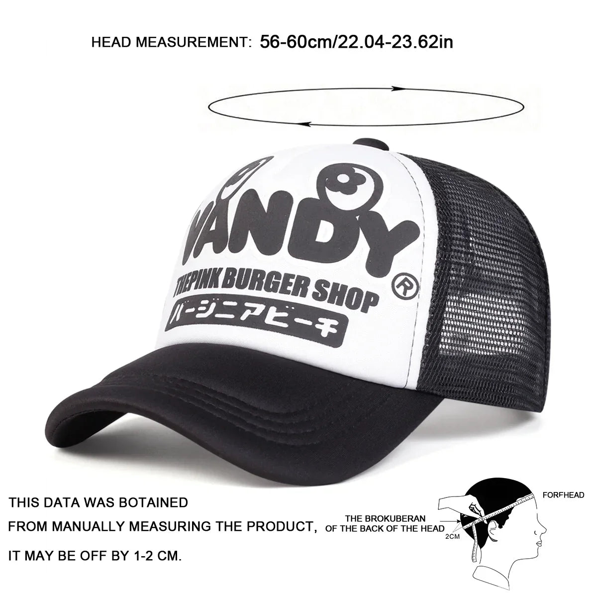 Unisex VANDY betűs nyomtatású baseball sapkák Tavaszi-nyári szabadtéri állítható szabadidős sapkák „Dad Hat” napvédő sapka sport sapka