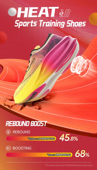 IRUNSVAN Scarpe da running professionali per maratona con piastra in carbonio e nylon, leggere e ammortizzate, sneakers outdoor da allenamento per uomo e donna