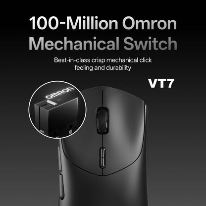 Rapoo VT7 MAX Wireless Gaming Mouse, True 8K Wireless Gaming Mouse, 53g Ultra-Lightweight, 30K DPI, 750-Hour Battery, Programmable Gaming Mouse