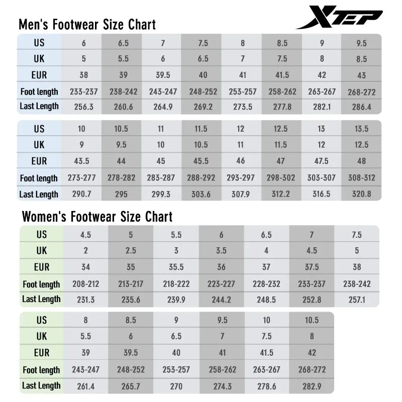 Xtep Men's Running Shoes Lightweight Surface Training Comfortable Breathable Jogging Stability Outdoor Shoes 879419110032