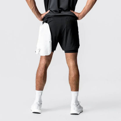 Anime Demon Slayer Gym Shorts Man Quick Dry Pants Double-layer 2 in 1 Shorts Y2k Sportswear Summer 2026 Breathable Streetwear