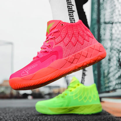 Three-ball generation Lamelo Ball basketball shoes Yin-yang high-top practical youth student basketball shoes men's sports shoes