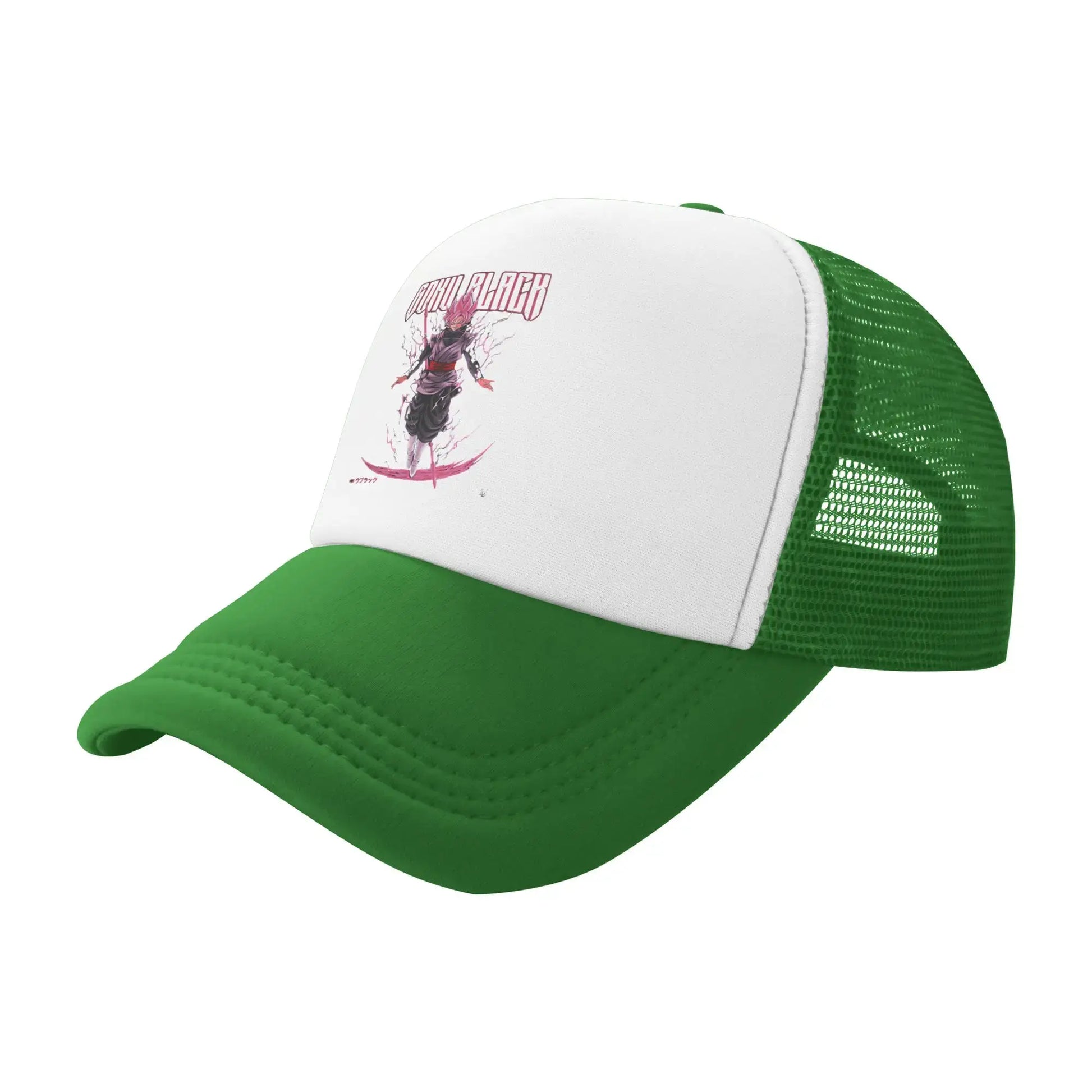 Dragon Ball Black Goku Trucker Cap Men Women Hat Sun Hat Sports Cap Adjustable Polyester Mesh Baseball Cap Summer, Produit gaming premium Fraquane
