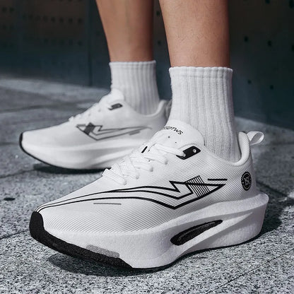 Løbesko til mænd – professionelle træningssneakers i høj kvalitet, lette, slidstærke, sporty og afslappede med flad sål