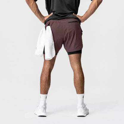 Anime Demon Slayer Gym Shorts Man Quick Dry Pants Double-layer 2 in 1 Shorts Y2k Sportswear Summer 2026 Breathable Streetwear