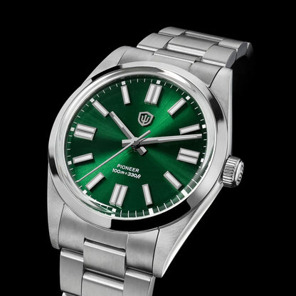 Watchdives WD1016 V3 Quartz Watch 37mm Stainless Steel Case Sapphire Vintage Watch  VH31 Sweep Movemet 100m Waterproof Men Watch