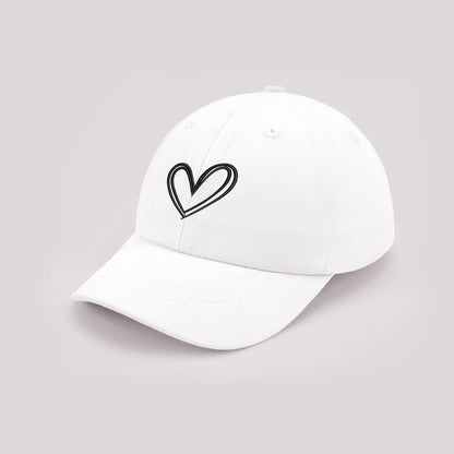 Cartoon heart-shaped Baby Baseball Cap Cute Solid Color Toddler Sun Hat with Ears Summer Adjustable Kids Boy Girl Peaked Cap ﻿